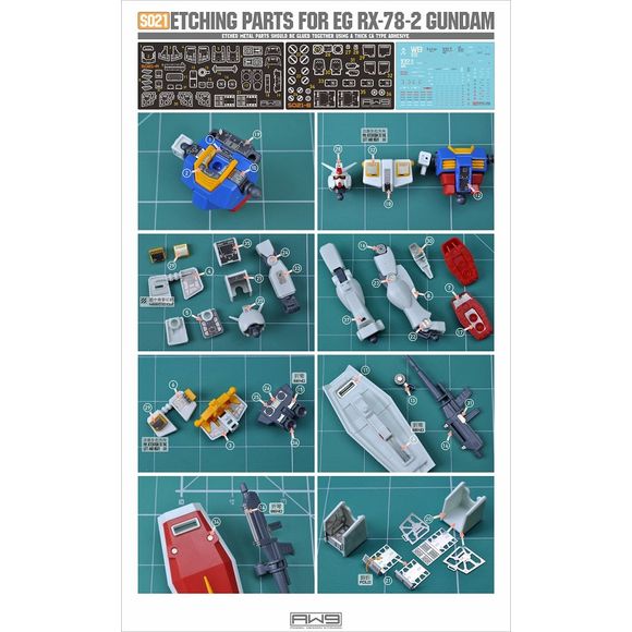 Madworks AW9 S21 Photo-Etch Metal Parts for RX-78-02 Entry Grade 1/144 Model Kit | Galactic Toys & Collectibles