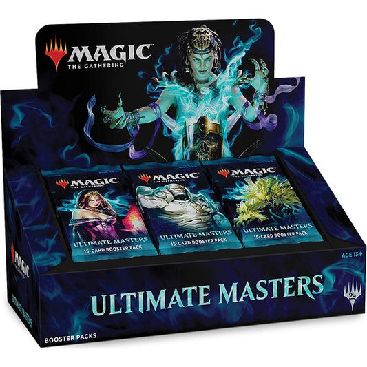 Ultimate Masters (UMA) brings a host of powerful, sought-after cards—including some of the greatest cards from throughout Magic’s history. It's the last Masters set for the foreseeable future, and we're sending the series off with a bang: it’s stuffed with iconic cards, including special box toppers. The box topper card has a special frame, and its own custom flowwrap. Box toppers include every mythic rare in the set, many of the rares, and two uncommons. (Kitchen Finks and Eternal Witness.)