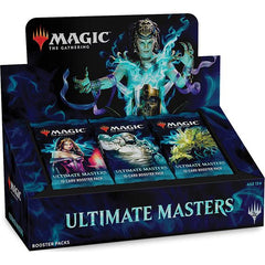 Ultimate Masters (UMA) brings a host of powerful, sought-after cards—including some of the greatest cards from throughout Magic’s history. It's the last Masters set for the foreseeable future, and we're sending the series off with a bang: it’s stuffed with iconic cards, including special box toppers. The box topper card has a special frame, and its own custom flowwrap. Box toppers include every mythic rare in the set, many of the rares, and two uncommons. (Kitchen Finks and Eternal Witness.)
