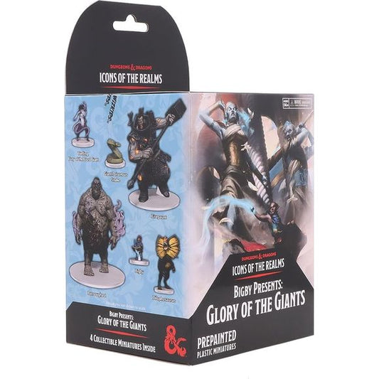 One Standard Booster from the Glory of the Giants line containing 4 figures!
The 4 figure Booster will have 1 of the following configurations: 1 Large figure & 3 Medium/Small miniatures OR 4 Medium/Small miniatures.
Randomly assorted miniatures are pre-painted and pre-assembled.
The latest line of pre-painted miniatures. Collect all 49 figures from Glory of the Giants.