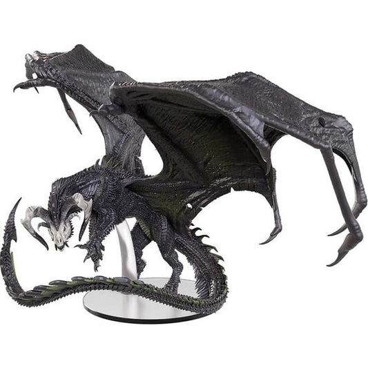 The Adult Black Dragon is among the most terrifying and hateful of the evil chromatic dragons. Wielding corrosive acid breath, Adult Black Dragons are drawn to secluded swamps and forgotten ruins when making their lairs. Sculpted in its newest form, the Huge-sized D&D Icons of the Realms: Adult Black Dragon pre-painted miniature sits on a 75mm base, making it perfect for your next encounter. With a 10-inch wingspan, this loathsome dragon will invoke fear in players and awe in admirers. Features: Sculpted fr