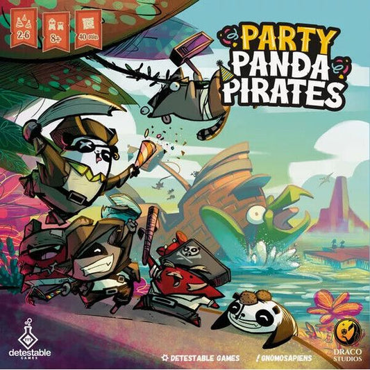 Slide your Panda Pirate from the giant turtle ship in the center of the Sea board to land on the islands of the Aviar Archipelago and activate a minigame. The better you play the minigames, the more coins you'll get at the end. The minigames vary in mechanics, from dexterity skills to memory, luck, or area movement. At the end of the round, move on the Treasure Hunt board and find the buried chests. After 6 rounds, the player with the most chests wins.