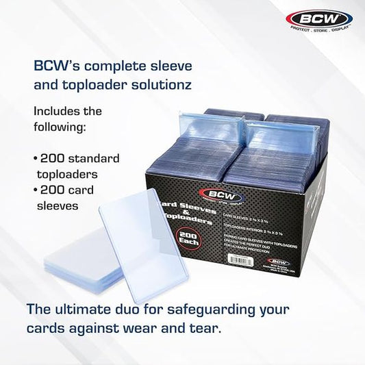 BCW Card Sleeve and Toploader Combo Pack 200ct