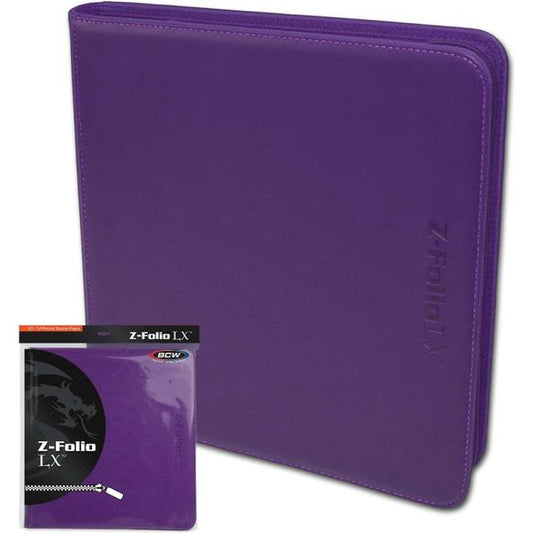 BCW Z-Folio 12-Pocket LX Album - Purple