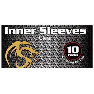 1 box of 10 packages of 100 normal (Top) loading inner sleeves 89x64MM
