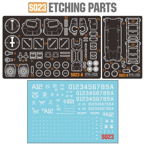 Madworks AW9 S23 Photo-Etching Detail Parts for HGUC MS-06S ZAKU II | Galactic Toys & Collectibles