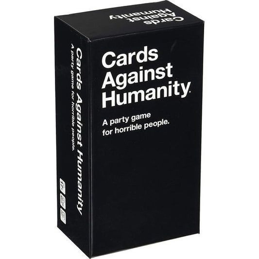 Cards Against Humanity is a party game for horrible people. Each round, one player asks a question from a black card, and everyone else answers with their funniest white card.
Now version 2.0 with over 150 new cards.
Expanded to 600 cards (50 more than before).
This is the main game. Buy this first.
America’s #1 gerbil coffin.