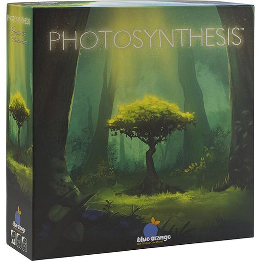Welcome to the world of photosynthesis, the green strategy board game! plant and shape the ever-changing forest as you cultivate your seeds and your strategy. Take your trees through their life-cycle, from seedling to full bloom to rebirth, and earn points as their leaves collect energy from the revolving sun's rays. Carefully pick where you sow and when you grow, as trees in the shadows are blocked from light, and from points. 2 to 4 players. Ages 8 and up.