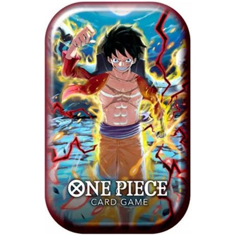 A 2 pack tin featuring art of Gol.D.Roger or Luffy!
TS-01 marks the release of the highly anticipated tin set! This time the Double Pack set is changing to a Tin Set! The product's tin will come in 2 designs making it easier to appeal to more consumers!
Includes 2 Randomly Selected DON!! Cards with New Designs! Each set will include 2 randomly selected DON!! cards with exclusive designs, encouraging multiple purchases to collect them all!
Contents:
•Booster Pack [OP-10] x2
•DON!! Card x1 (2 types)