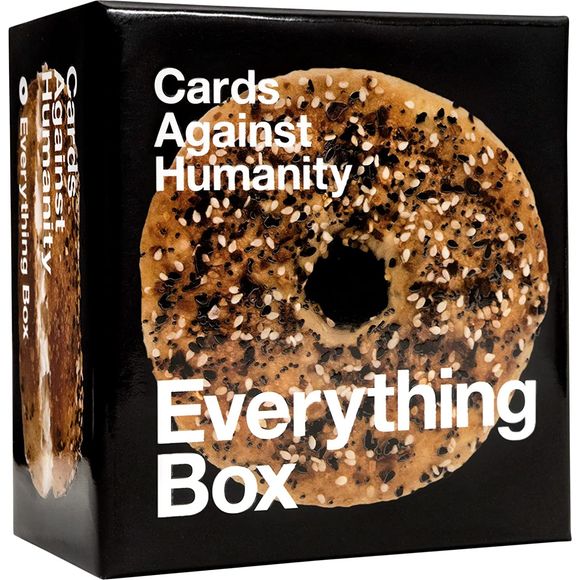 The Everything Box comes with 300 all-new cards to add to your deck of Cards Against Humanity.

We'd like to say we called it the Everything Box because it holds a mirror to our fragmented, chaotic world, where everything is monetized and opiate-peddling megacorporations control us with amoral social media algorithms.