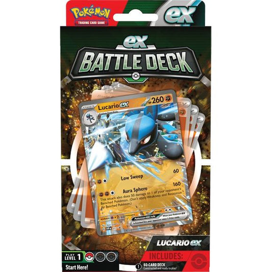 Powerful Pokémon ex are ready to charge onto the battlefield in the new Pokémon TCG: ex Battle Decks! Each 60-card deck is led by an exceptional Pokémon ex and includes everything you need to play right away. Let the battle begin!