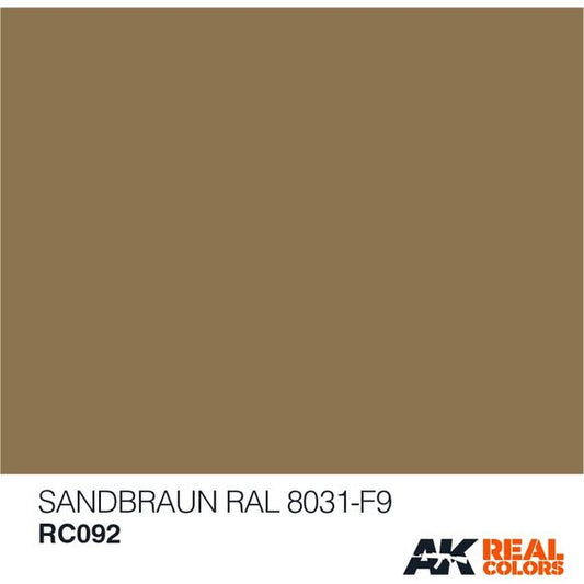 AK Interactive AFV RC092 Sandbraun RAL 80314-F9 10ml Acrylic Hobby Paint | Galactic Toys & Collectibles