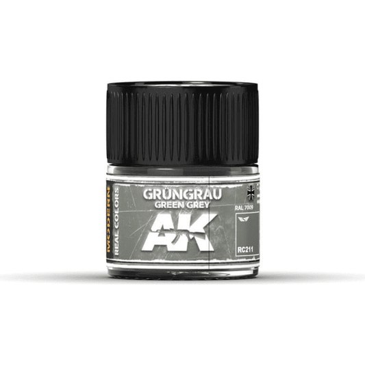 AK Interactive Real Color GrunGrau Green Grey 10ML Acrylic Hobby Paint Bottle | Galactic Toys & Collectibles