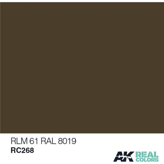 AK Interactive Real Color RLM 61/ RAL 8019 10ML Acrylic Hobby Paint Bottle | Galactic Toys & Collectibles
