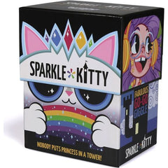 Nobody puts princess in a tower!

Sparkle*Kitty is an adorably fun, social, and magical spell card game for all ages, sizes and genders. Once upon a time, a group of powerful princesses were captured and locked away in Cursed "No Cursing" towers by the evil queen Sparkle*Kitty! All their words and magic spells vanished and became sugar & spice... almost everything nice.

Luckily these are no ordinary princesses and you are no ordinary player! Take matters into your own hands and harness the simple and sweet