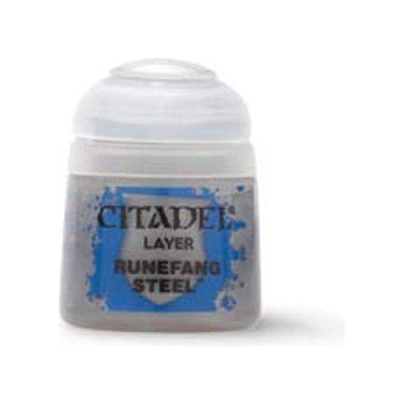 Citadel Layer paints are high quality acrylic paints, and with 70 of them in the Citadel Paint range, you have a huge range of colours and tones to choose from when you paint your miniatures. They are designed to be used straight over Citadel Base paints (and each other) without any mixing. By using several layers you can create a rich, natural finish on your models that looks fantastic on the battlefield. This pot contains 12ml of Runefang Steel, one of 70 Layer paints in the Citadel Paint range. As with a