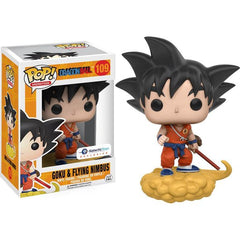 Galactic Toys Exclusive!  
From the anime and manga series, Dragon Ball Z, this Dragon Ball Z Pop! Vinyl features Goku atop his flying Nimbus cloud in his orange suit! (Turtle School Uniform under Master Roshi) 
This figure measures about 3 3/4-inches tall and comes packaged in a window display box.