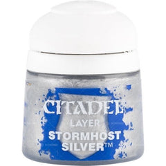 Citadel Layer paints are high quality acrylic paints, and with 70 of them in the Citadel Paint range, you have a huge range of colours and tones to choose from when you paint your miniatures. They are designed to be used straight over Citadel Base paints (and each other) without any mixing. By using several layers you can create a rich, natural finish on your models that looks fantastic on the battlefield. This pot contains 12ml of Stormhost Silver, one of 70 Layer paints in the Citadel Paint range. As with