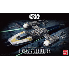 Out of Star Wars: Episode IV - A New Hope, at the Battle of Yavin the Y-Wing Starfighter makes its debut in the 1/72 scale! The detailing for this vehicle has been thoroughly adapted in scale and brings incredible realism. The inner cockpit and ion propulsion engine have been fine tuned and the added Death Star motif display base increases quality of display. A nipper or sprue cutter (sold separately) is required for assembly, but does not require glue. Set includes dedicated display base x1, laser effect p